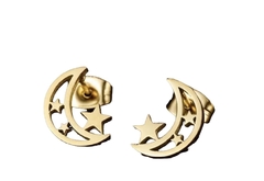 aretes de luna y estrellas
