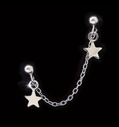 aretes con cadena de estrellas - Monix