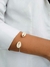Bracelete Búzio duplo em aço inox