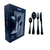 Conjunto Talheres Luxo Preto 24 Peças Inoxidavel