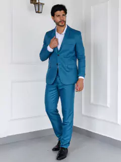 Terno Conjunto Blazer e Calça Azul Petróleo - loja online