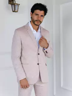 Terno Slim Conjunto Blazer e Calça Rosê