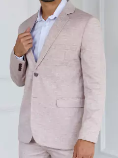 Terno Slim Conjunto Blazer e Calça Rosê - loja online