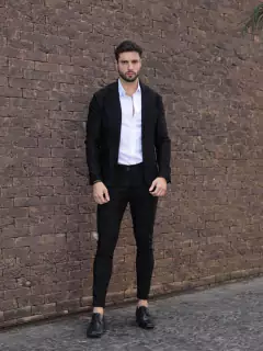 Terno Right Time Conjunto Blazer e Calça Preto