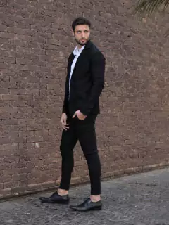 Terno Right Time Conjunto Blazer e Calça Preto - comprar online