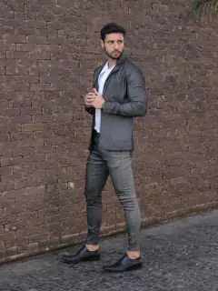 Terno Right Time Conjunto Blazer e Calça Cinza na internet