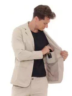 Blazer Alfaiataria Bege Masculino na internet