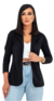 Blazer Neoprene Preto. - Nyny Modas roupas e acessórios