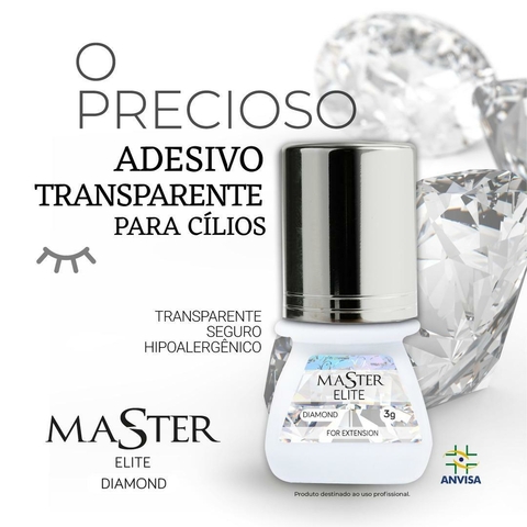 Cola transparente para Extensão de cílios Master Elite Diamond - 3g