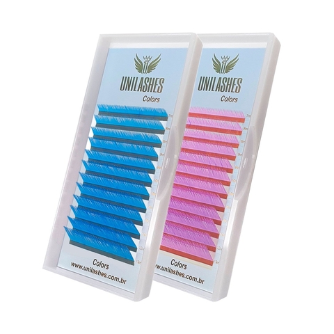 Cílios Volume Russo Unilashes 0.07 Color - Curvatura L