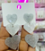 Arete Triple Corazon de Acrilico