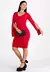 Vestido Vermelho Manga Longa Flare - comprar online