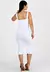 Vestido Branco Midi Alcinha com Babado na internet