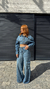 Calça wide leg relaxed