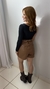 Short saia couro marrom - comprar online