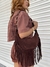 Jaqueta over cropped terracota - loja online