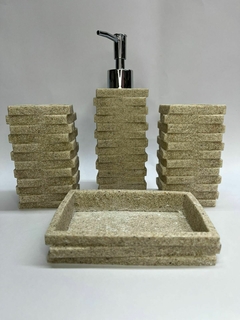 set de recina 4p simil piedra