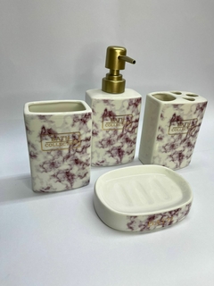Set de baño cerámica x4p - comprar online