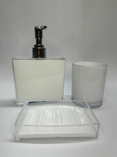Set de acrílico blanco eco x3p