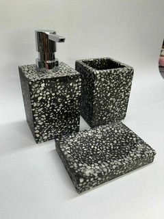 set de baño granito x3p - comprar online