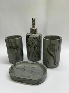 Set de baño resina x4p - comprar online