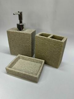 Set de baño simil piedra x3p en internet
