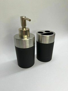 Set x2 engomado/acero negro - comprar online