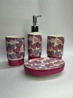 Set de baño ceramica x4p - comprar online