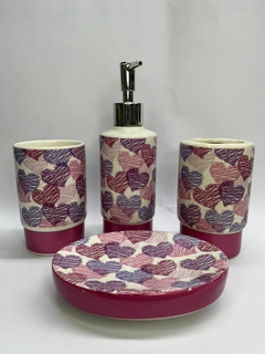 Set de baño ceramica x4p