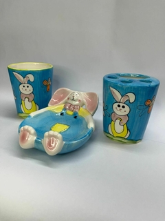 Set de baño infantil conejo en internet