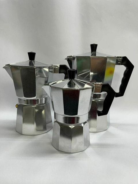 Cafetera italiana aluminio de 3, 6 y 9 pocillos