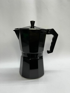 Cafetera italiana aluminio negra 9 pocillos!!