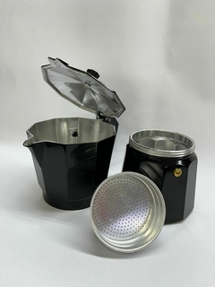 Cafetera italiana aluminio negra 9 pocillos!! - comprar online