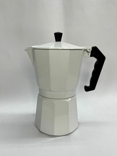 Cafetera italiana aluminio de 9 pocillos blanca - comprar online