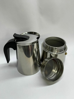 Cafetera italiana acero inox 9 y 12 pocillos