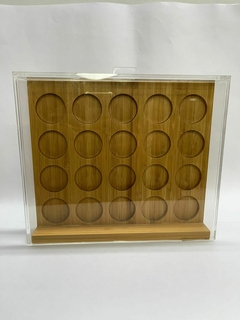 Porta capsulas bambú/acrílico CON DETALLE! - comprar online