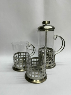 Set x3 cafetra francesa 350ml + tazas en caja!!