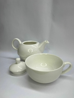 Tetera c/taza porcelana Med