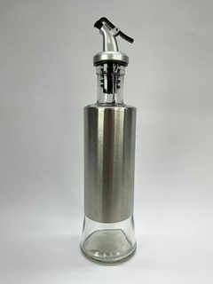 Aceitera/vinagrera vidrio y acero