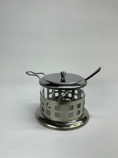 Azucarera Acero/vidrio c/cuchara - comprar online