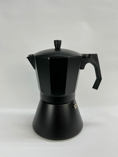 Cafetera italiana aluminio negra 12 pocillos (apta inducción)