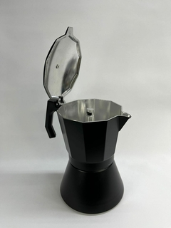Cafetera italiana aluminio negra 12 pocillos (apta inducción) - comprar online