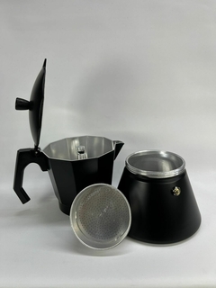 Cafetera italiana aluminio negra 12 pocillos (apta inducción) en internet