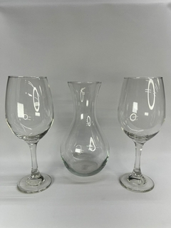 Set x4 Copas de vino + Decantador