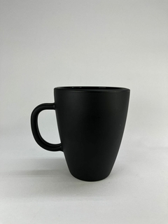 Taza de vidrio negra/crma - Paisagens
