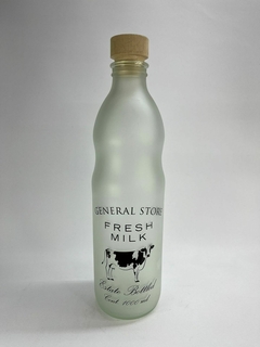 Botella de vidrio mate c/tapon - comprar online