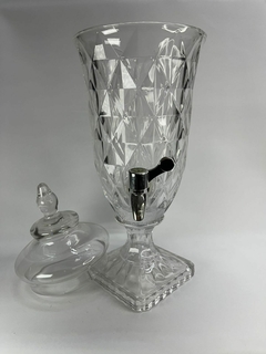 Dispencer de bebidas vidrio tallado - comprar online