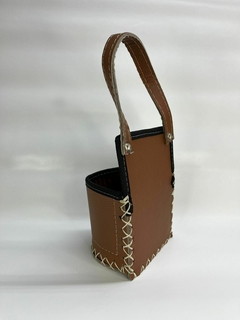 Porta mate cuerina Natural - comprar online