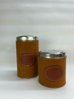 Yerbera y Azucarera lata cuerina