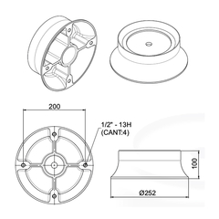 BASE ALUMINIO INF TC 260 en internet